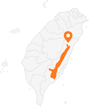 花東縱谷國家風景區位置圖