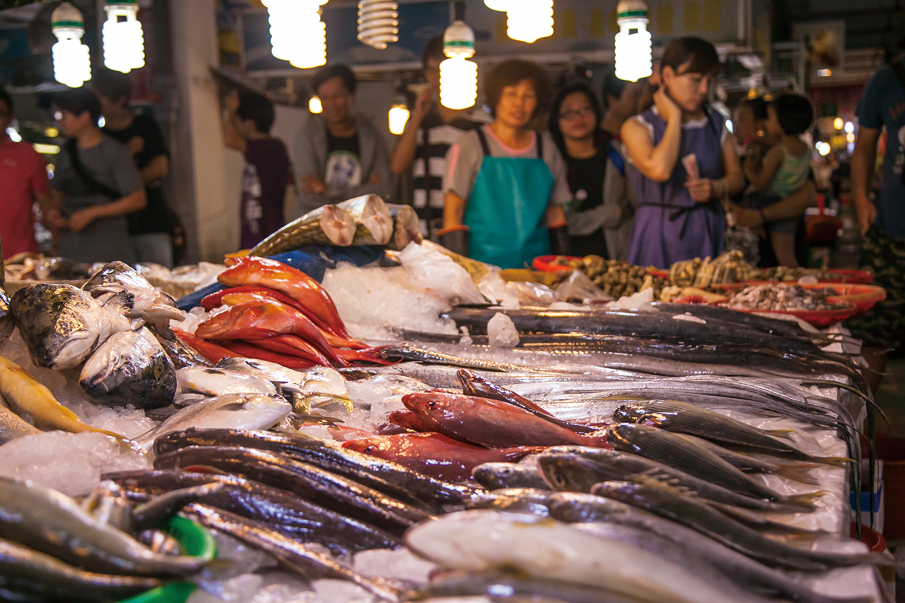 七股海產街魚販