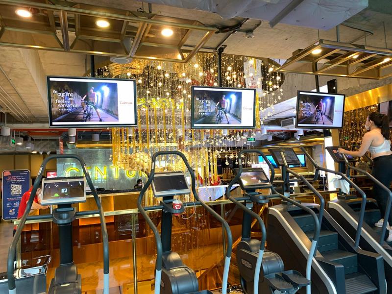 年度台灣自行車宣傳影片同步於越南8大城市35家California-Gym健身房分店強力撥放