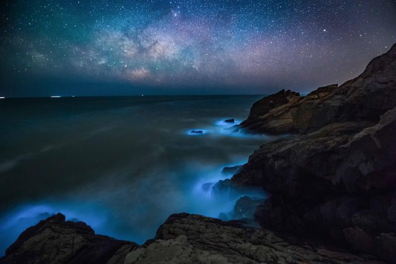 北竿北面海岸藍眼淚加銀河