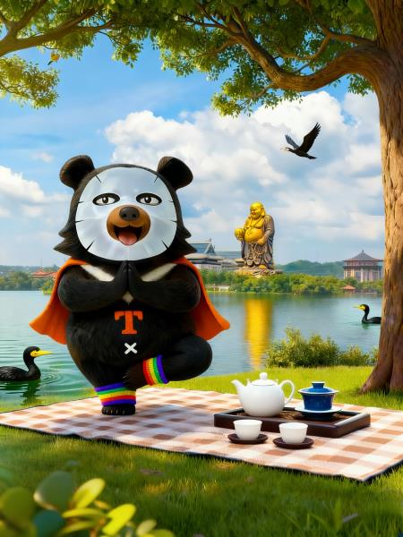 #喔熊AI(愛)出遊ฅ˙˙˙ฅ喔熊帶你玩 #峨眉湖 ( 參山 ...