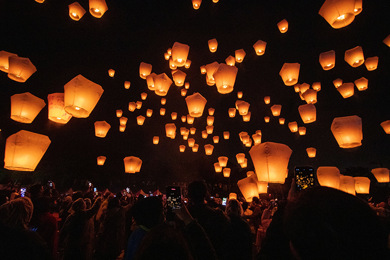 Lámparas en el cielo de Pingxi