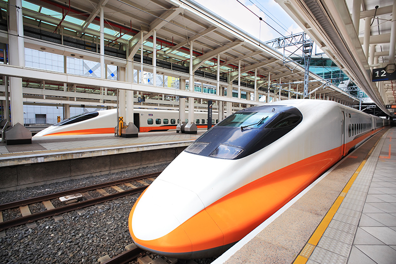 Coches de clase de negocios del tren de alta velocidad de Taiwán.