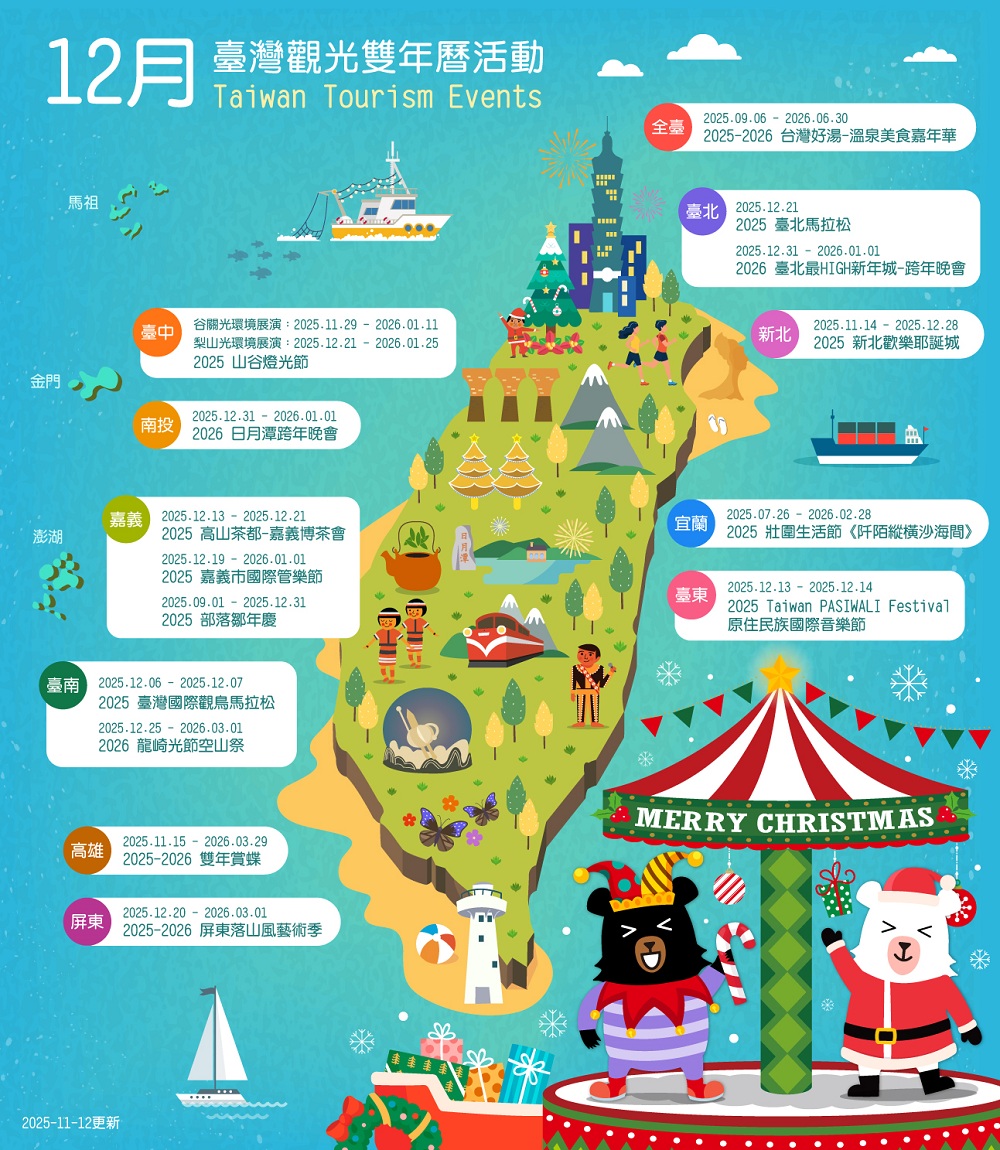 12月精彩活動盡在臺灣觀光活動