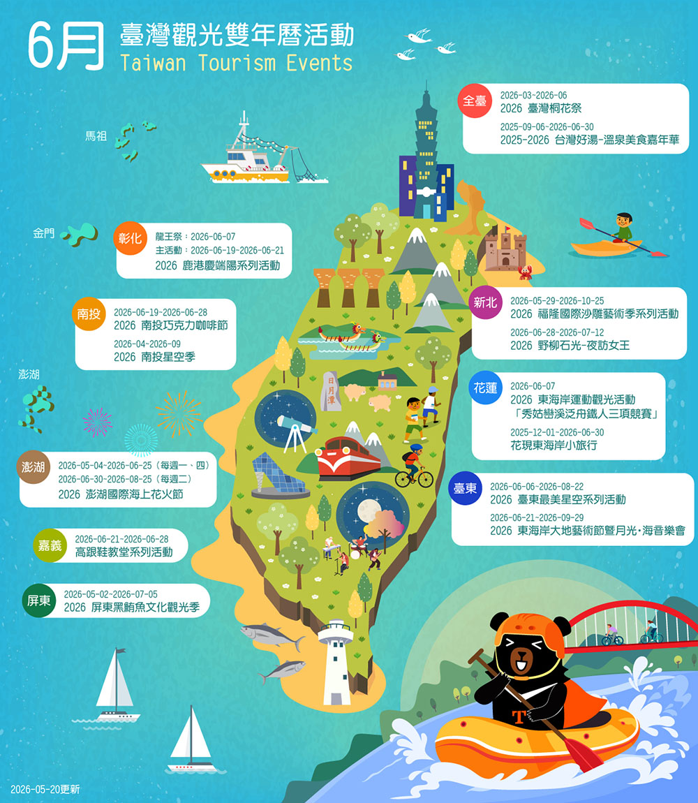 2026年6月臺灣觀光活動